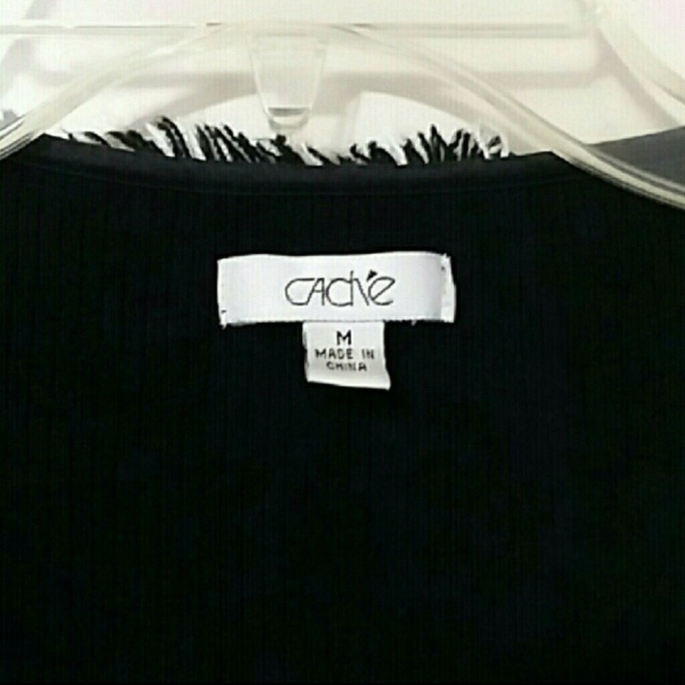 Cache Black Cardigan With Fringe - image 2